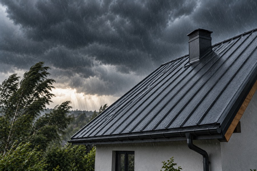 Viharkár a tetőn